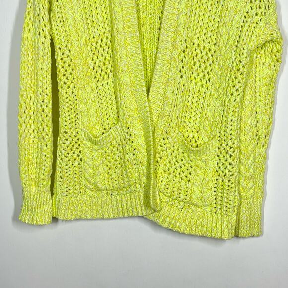 NEW Anthropologie Serenity Open Cardigan Lime Yellow Women’s Size XS/S - Picture 6 of 11